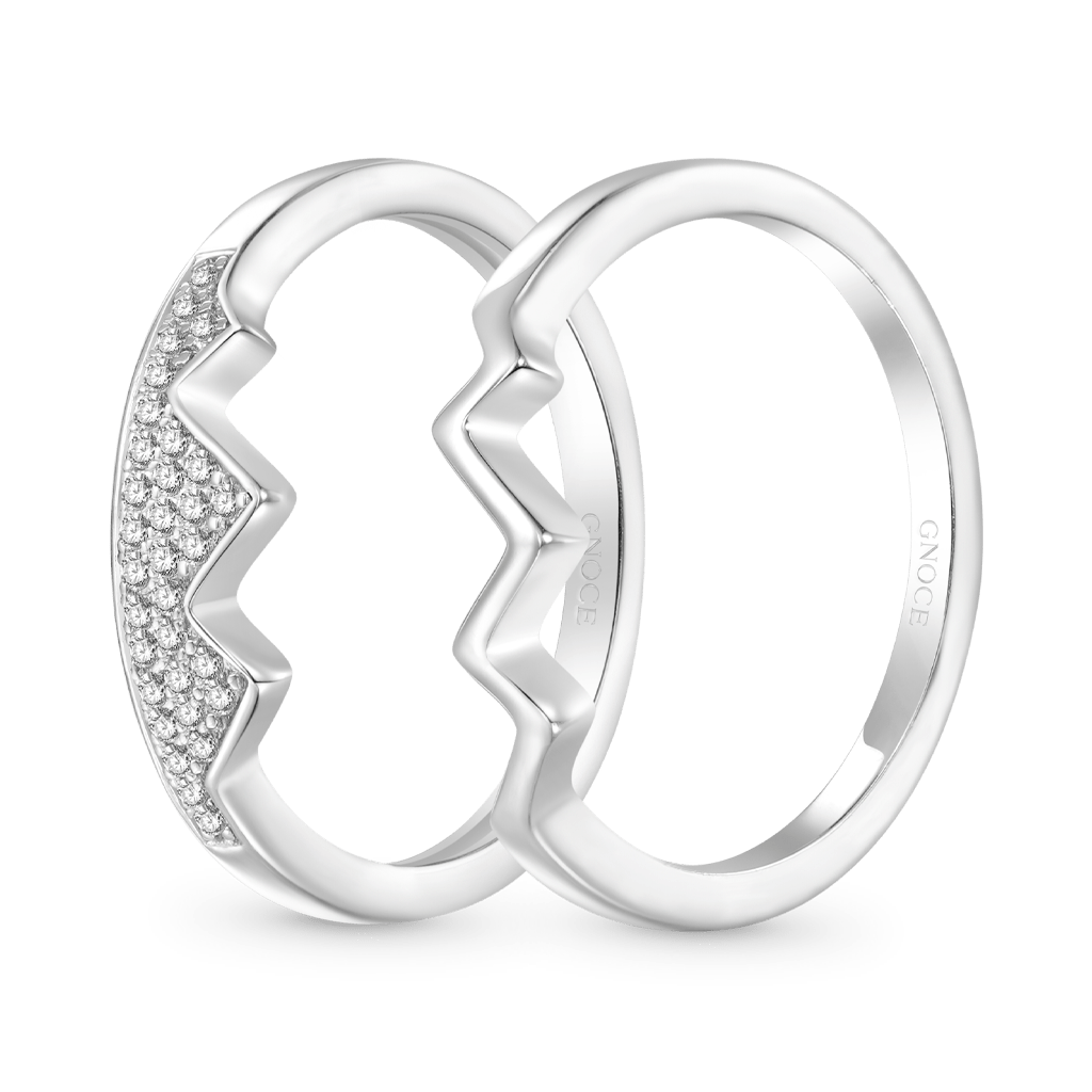 Gnoce Rolling Mountain Stackable Ring Set_2