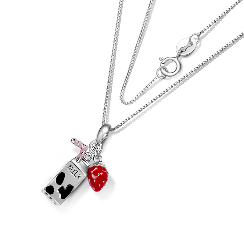 Gnoce Milk & Strawberry Fruit Necklace_2