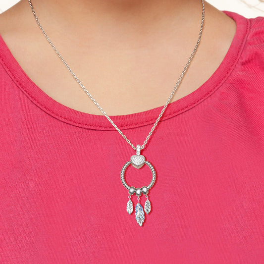 Openable O Pendant with Personalized Feathers Dangle Necklace 925 Sterling Silver_6
