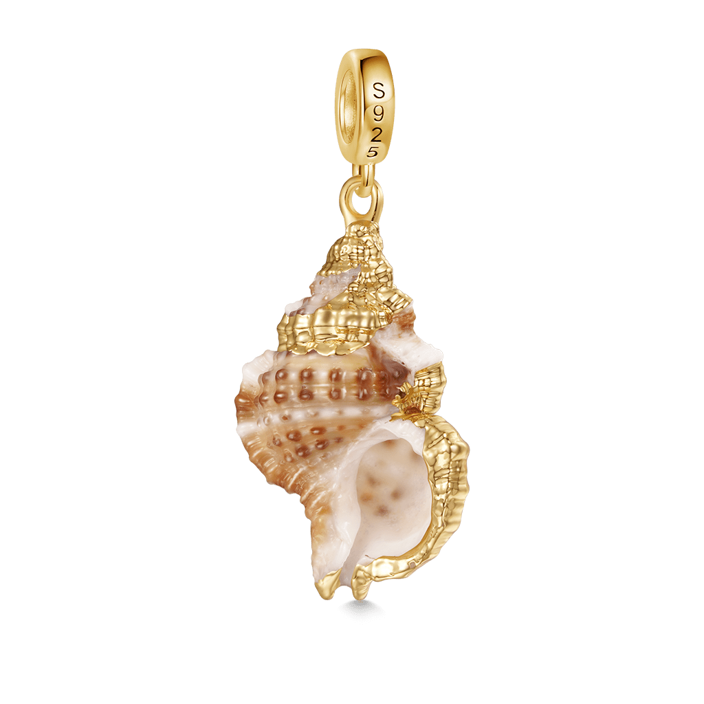 Gnoce Natural Shell Conch Pendant Dangle Charm_2