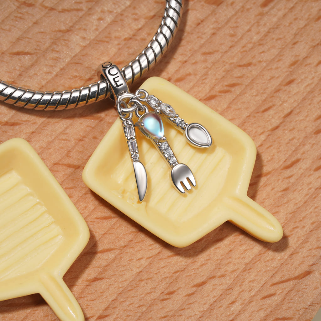 Gnoce Cutlery Knife Spoon Fork Pendant Dangle Charm_3