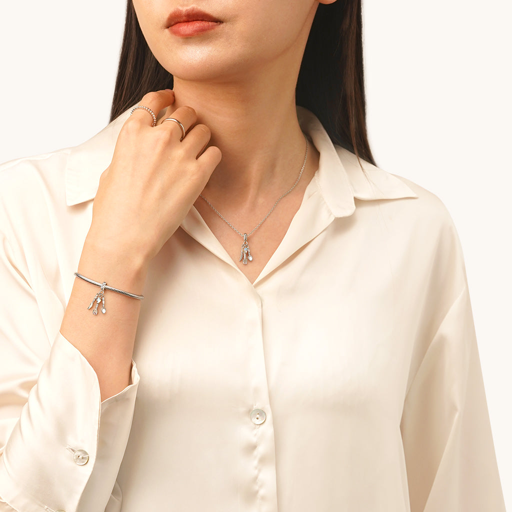 Gnoce Cutlery Knife Spoon Fork Pendant Dangle Charm_4