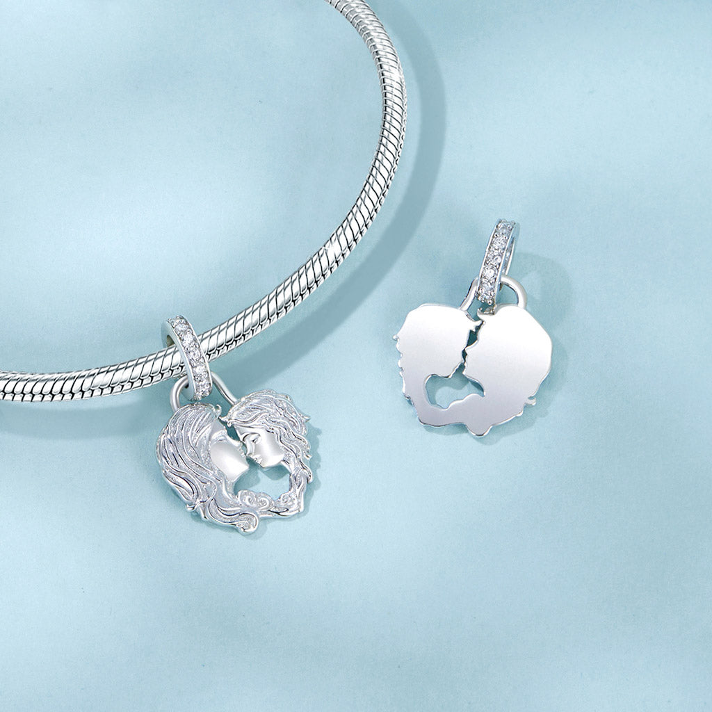 Gnoce Mother Daughter Family Pendant Dangle Charm_2