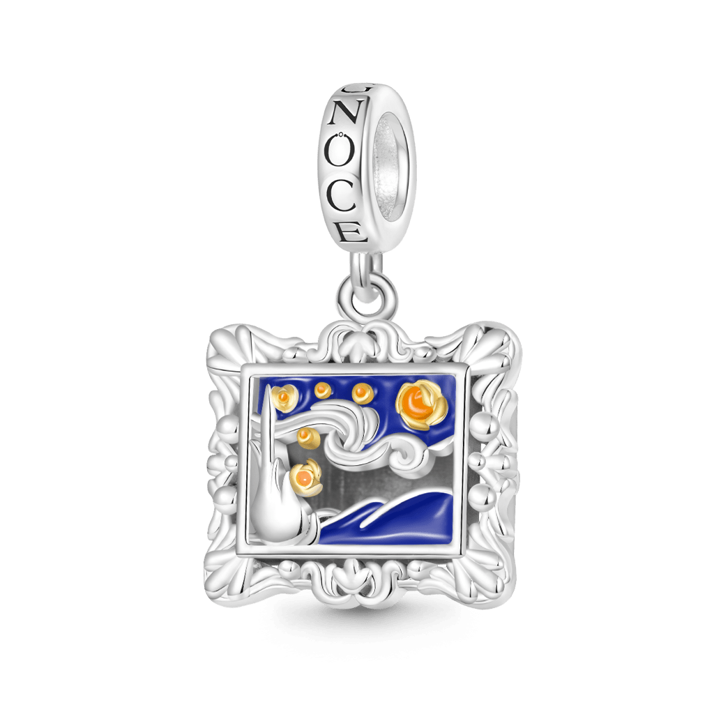 Gnoce Light-up Wireless Van Gogh's Starry Night Pendant Dangle Charm_2