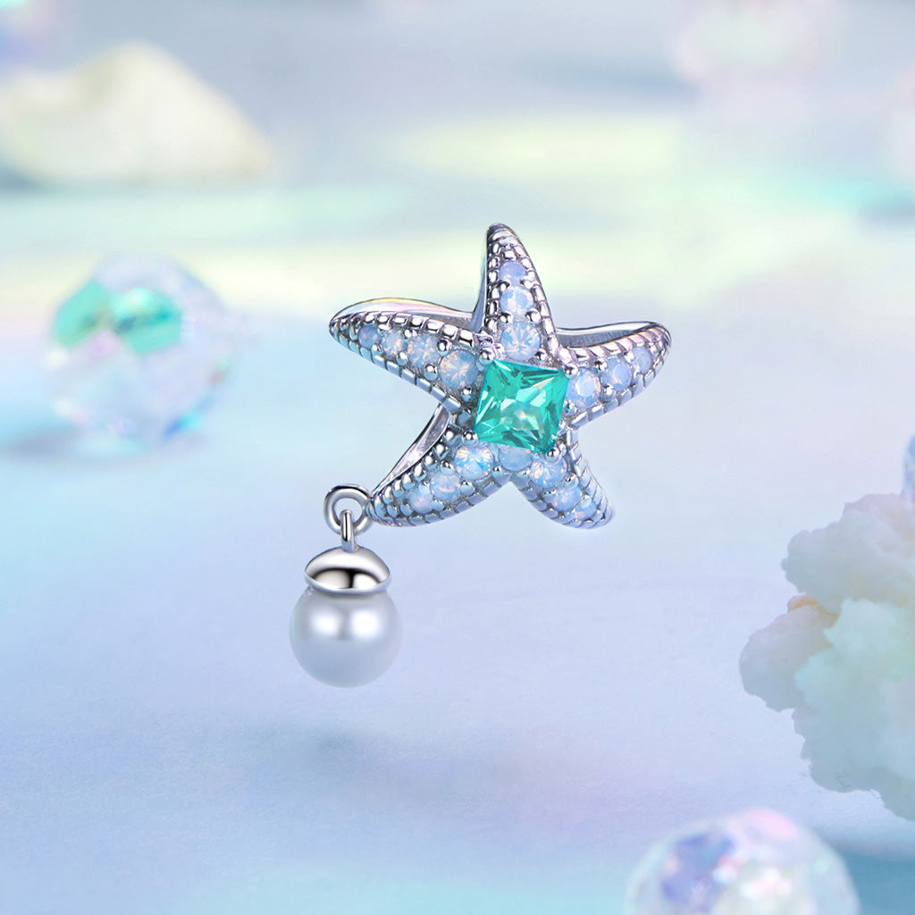 Gnoce Blue Starfish Hanging Pearl Charm_2