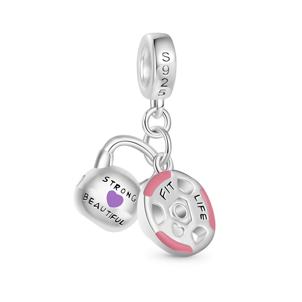 Gnoce Kettlebell & Barbell Plate Pendant Dangle Charm_2