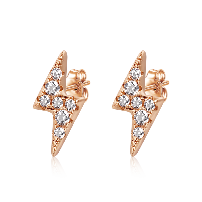 Gnoce Lightning Bolt Stud Earrings_2