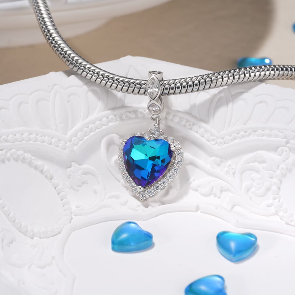 Gnoce Ocean Heart Pendant Dangle Charm_3