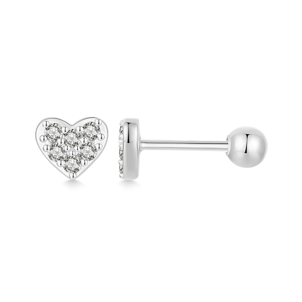 Gnoce Simple Love Stud Earrings_3