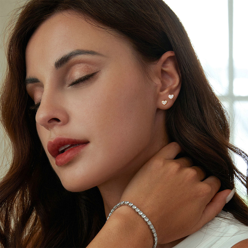 Gnoce Simple Love Stud Earrings_5