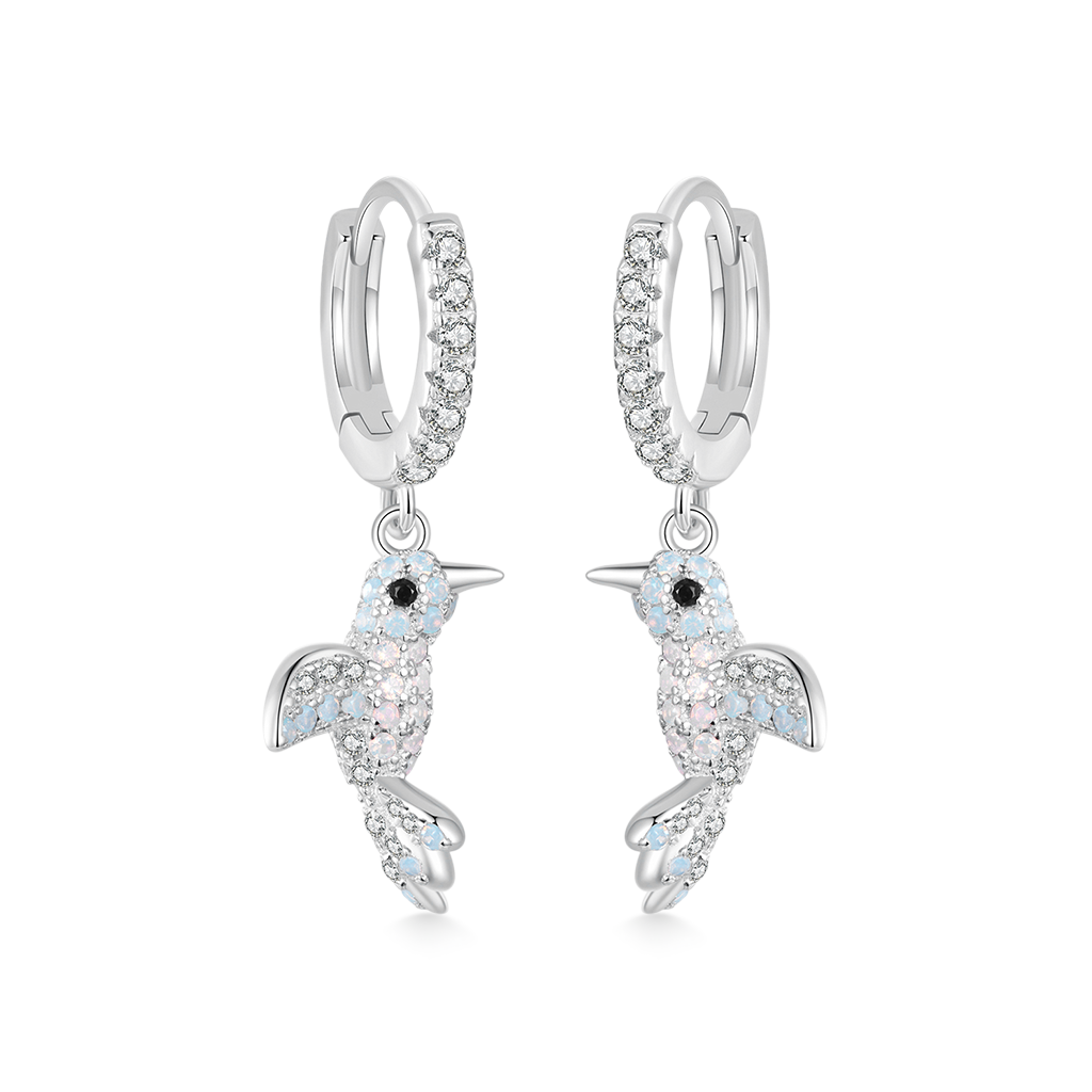 Gnoce Diamond-encrusted Bird Earrings_1