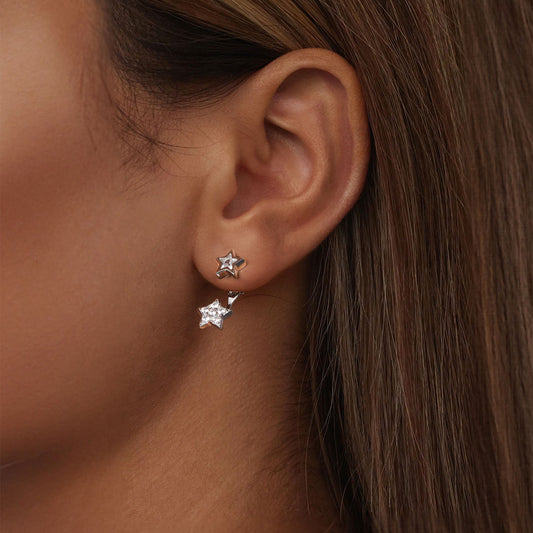 Gnoce Star Front Back Stud Earrings_4