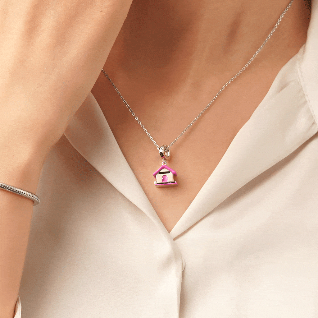 Gnoce Openable Mailbox Love Letter Pendant Dangle Charm_6