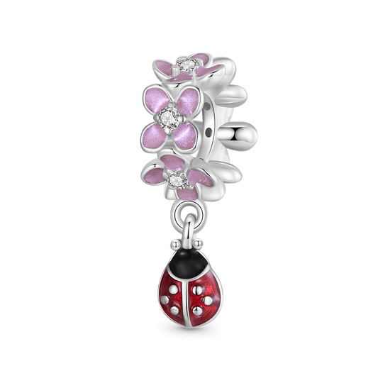 Gnoce Pink Flower Ladybug Charm_1