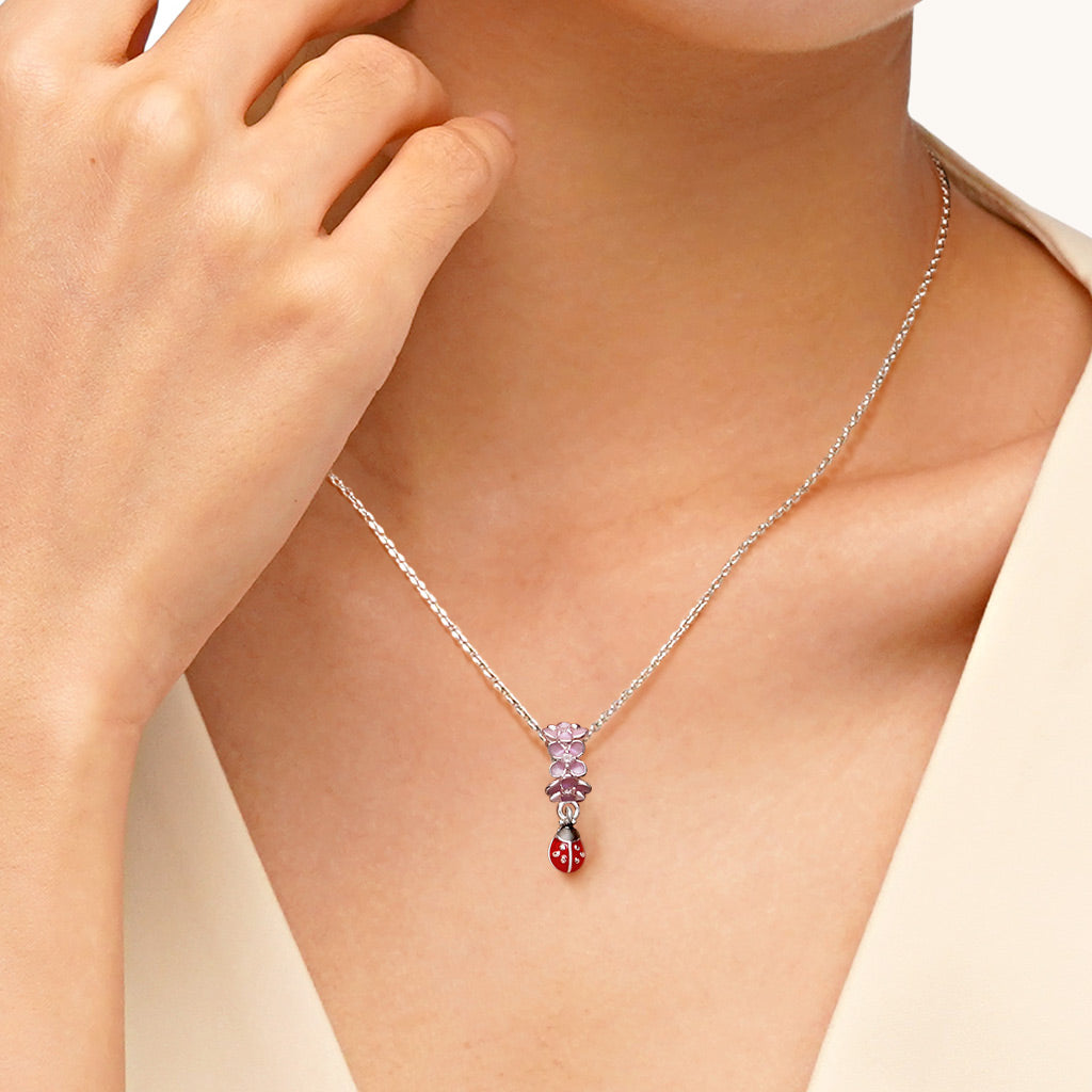 Gnoce Pink Flower Ladybug Charm_5