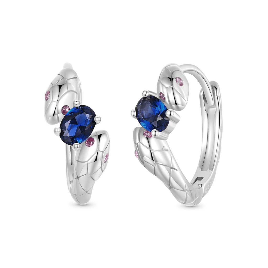 Gnoce Snake Huggie Hoop Earrings_1