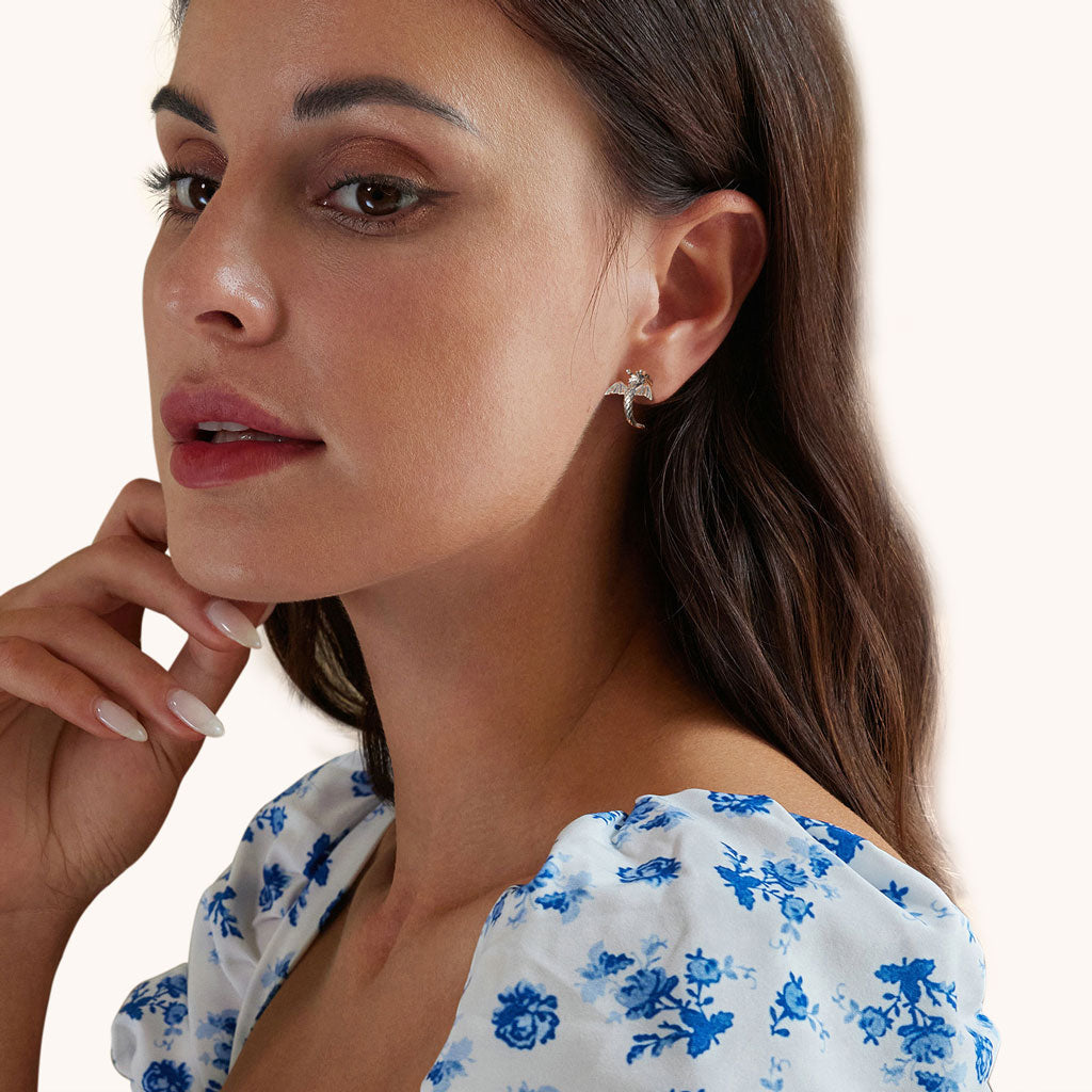 Gnoce Flying Dragon Stud Earrings_3