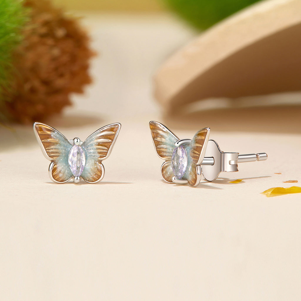 Gnoce Graceful Butterfly Stud Earrings_2