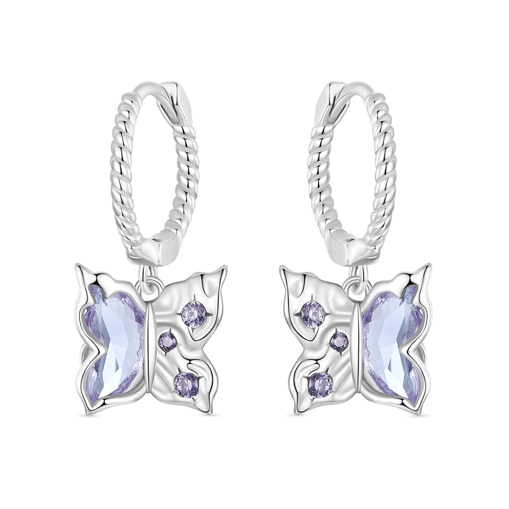 Gnoce Butterfly Hoop Earrings_1