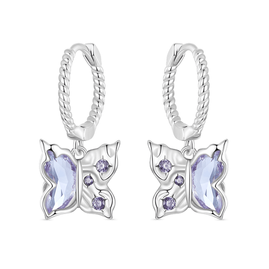 Gnoce Butterfly Hoop Earrings_1