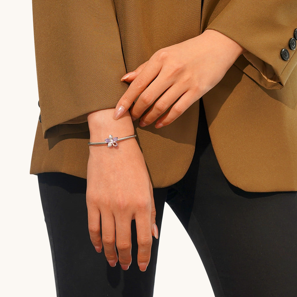 Gnoce Purple Flower Stopper Charm_3