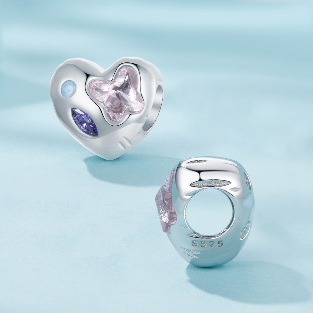 Gnoce Love Pink Butterfly Charm_2