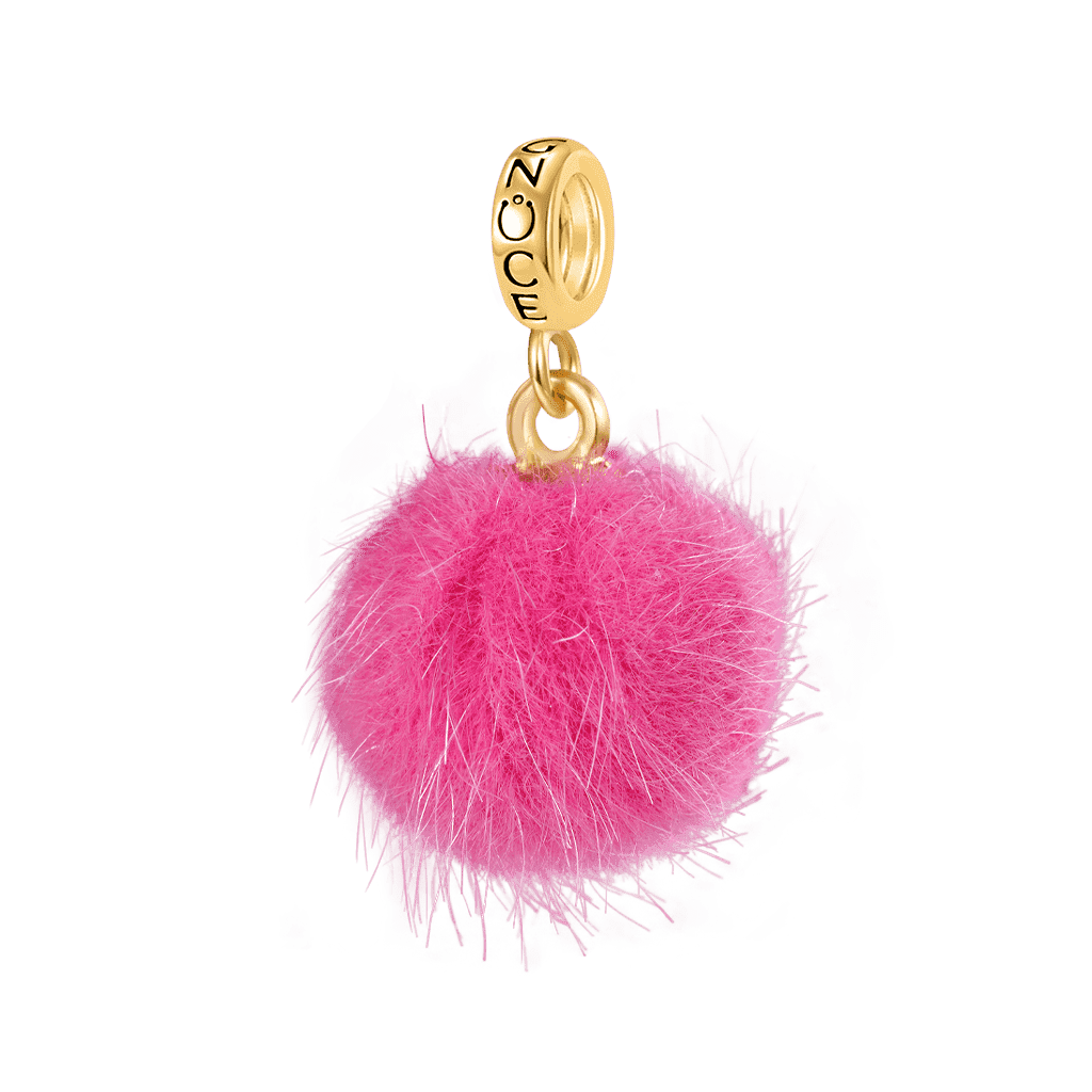 Gnoce Multicolor Small Fur Ball Pendant Dangle Charm_1