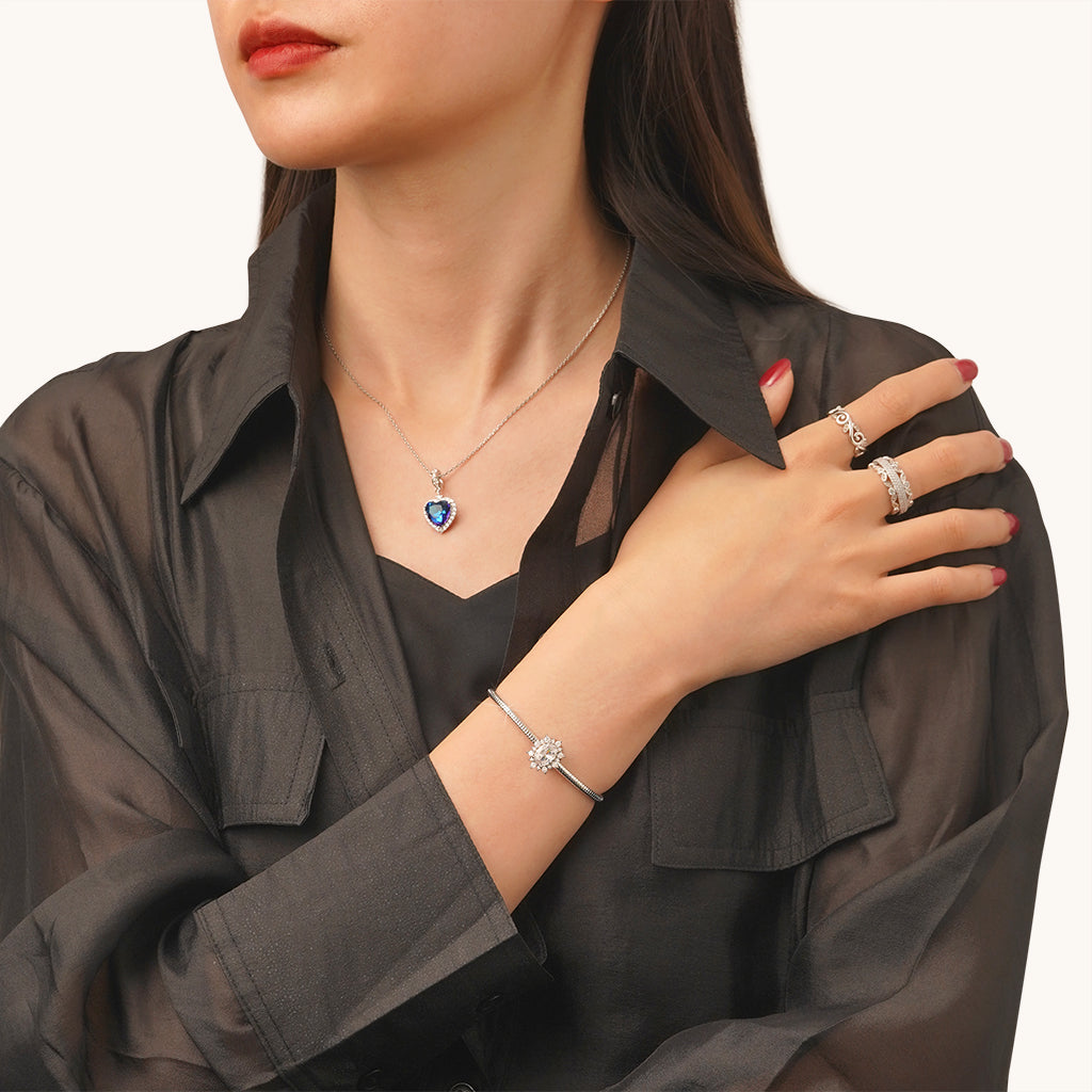 Gnoce Shining Oval Cut Zircon Charm_3