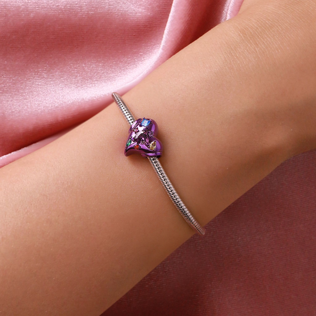 Gnoce Purple Heart Zircon Candy Charm_5