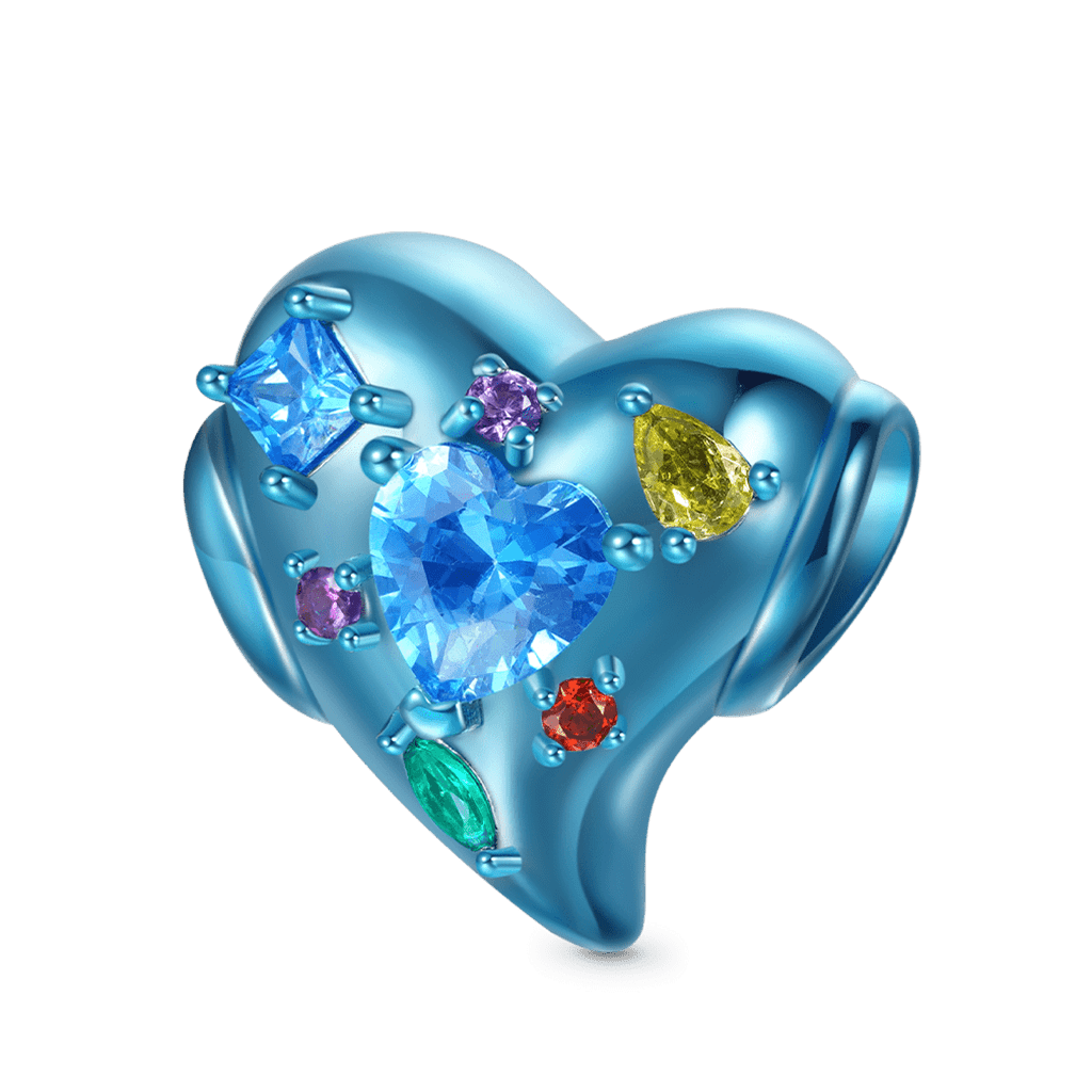 Gnoce Sea Blue Heart Zircon Candy Charm_1