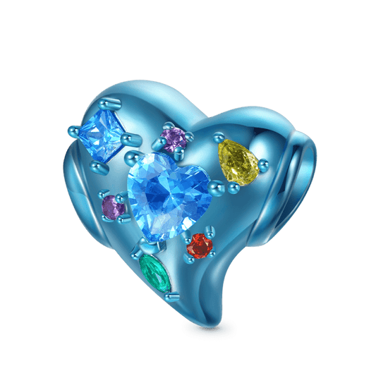 Gnoce Sea Blue Heart Zircon Candy Charm_1