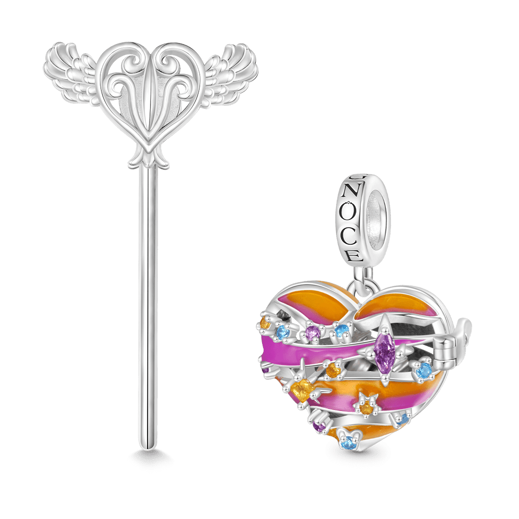 Gnoce Heart Solar System Wireless LED Glow Mercury Pendant Dangle Charm_2