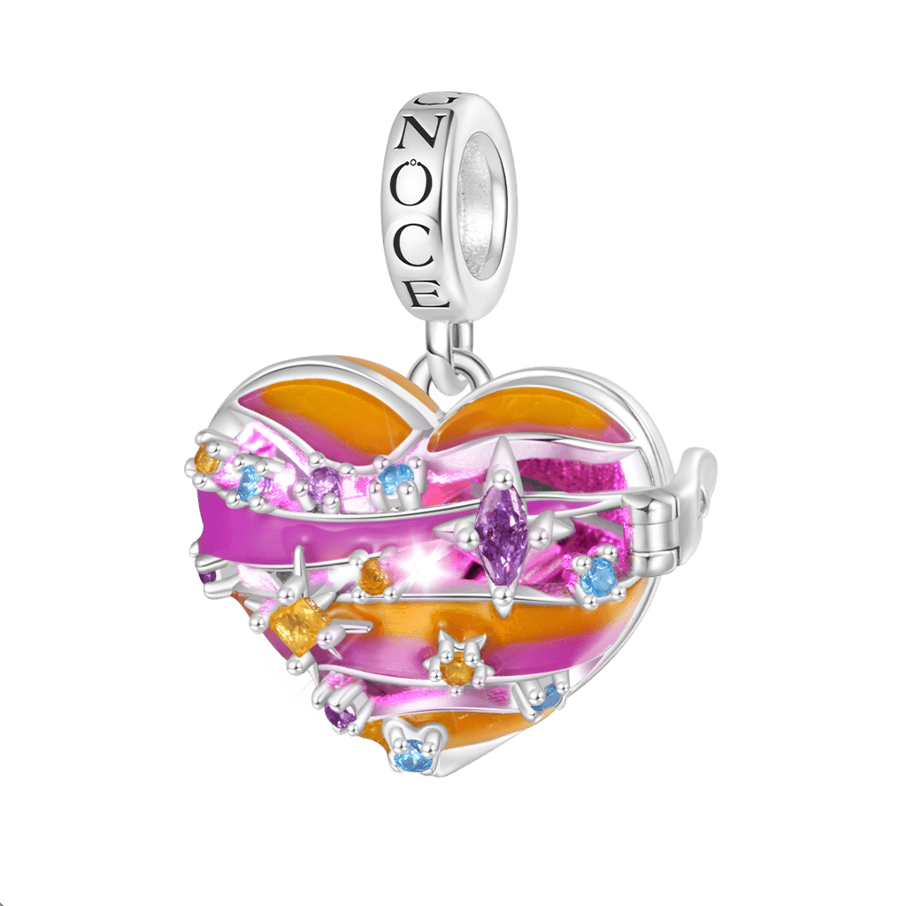 Gnoce Heart Solar System Wireless LED Glow Mercury Pendant Dangle Charm_3