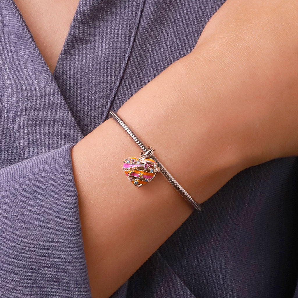 Gnoce Heart Solar System Wireless LED Glow Mercury Pendant Dangle Charm_8