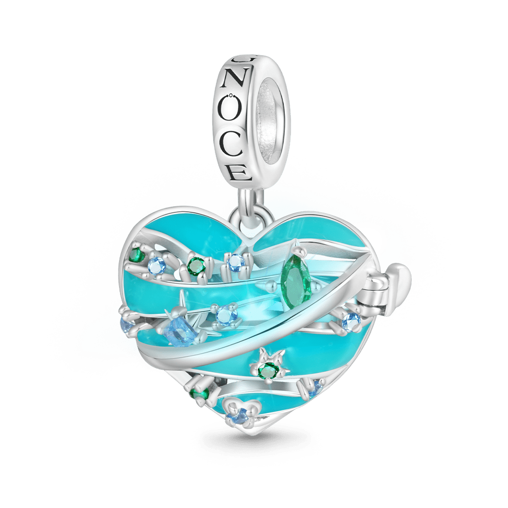 Gnoce Heart Solar System Wireless LED Glow Uranus Pendant Dangle Charm_3