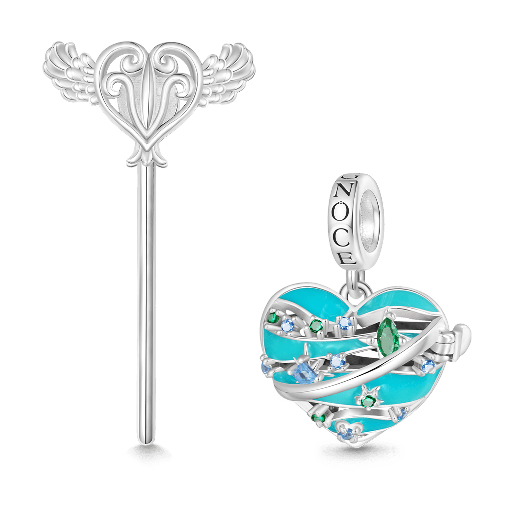 Gnoce Heart Solar System Wireless LED Glow Uranus Pendant Dangle Charm_2