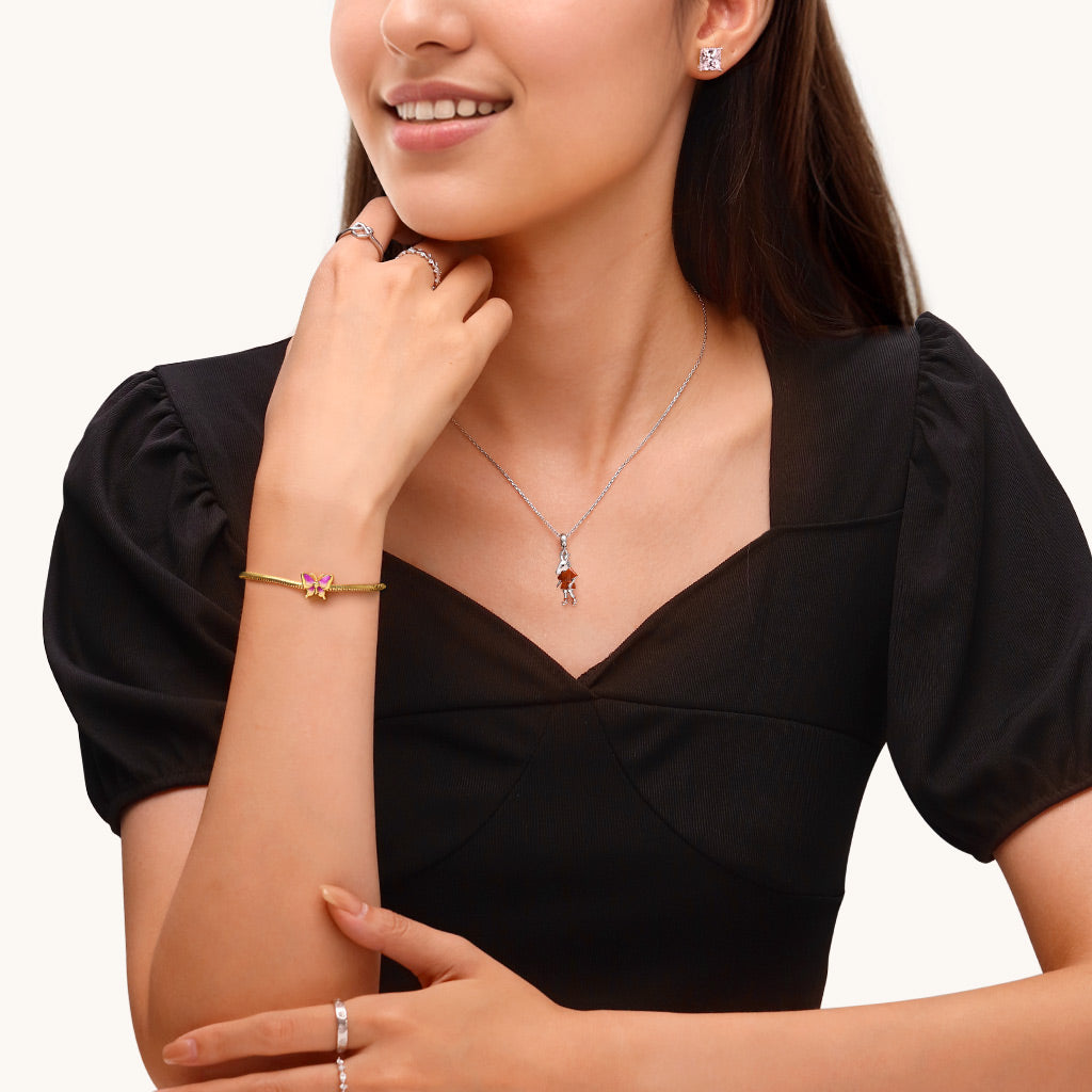 Gnoce 18K Gold Plated Gradient Purple Butterfly Charm_4