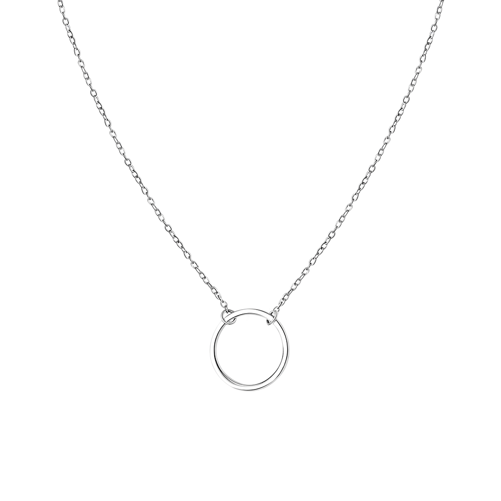 Gnoce Simple Circle Link Necklace_1