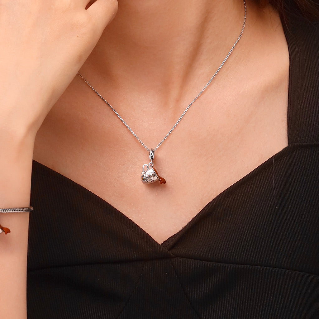 Gnoce BUT FIRST, Coffee Spilled Pendant Dangle Charm_5