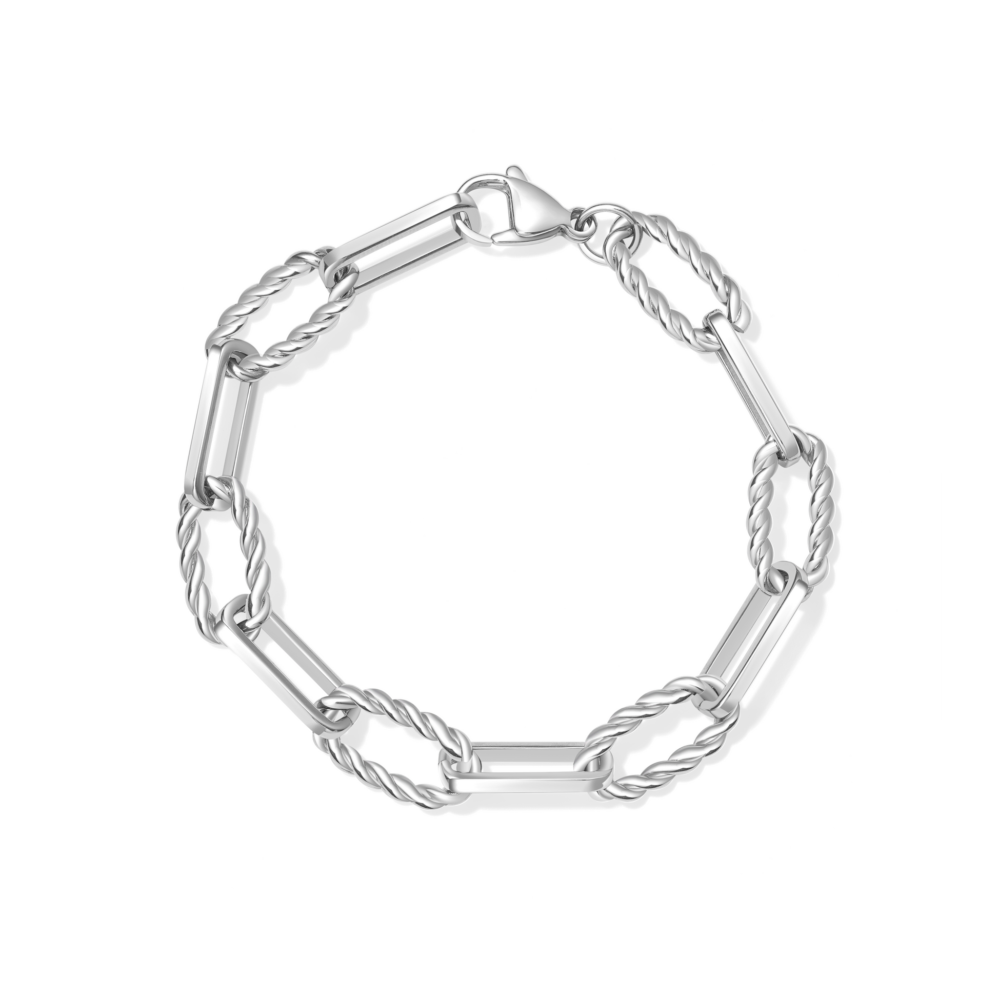 Gnoce Twist-and-loop Link Chain Bracelet_2
