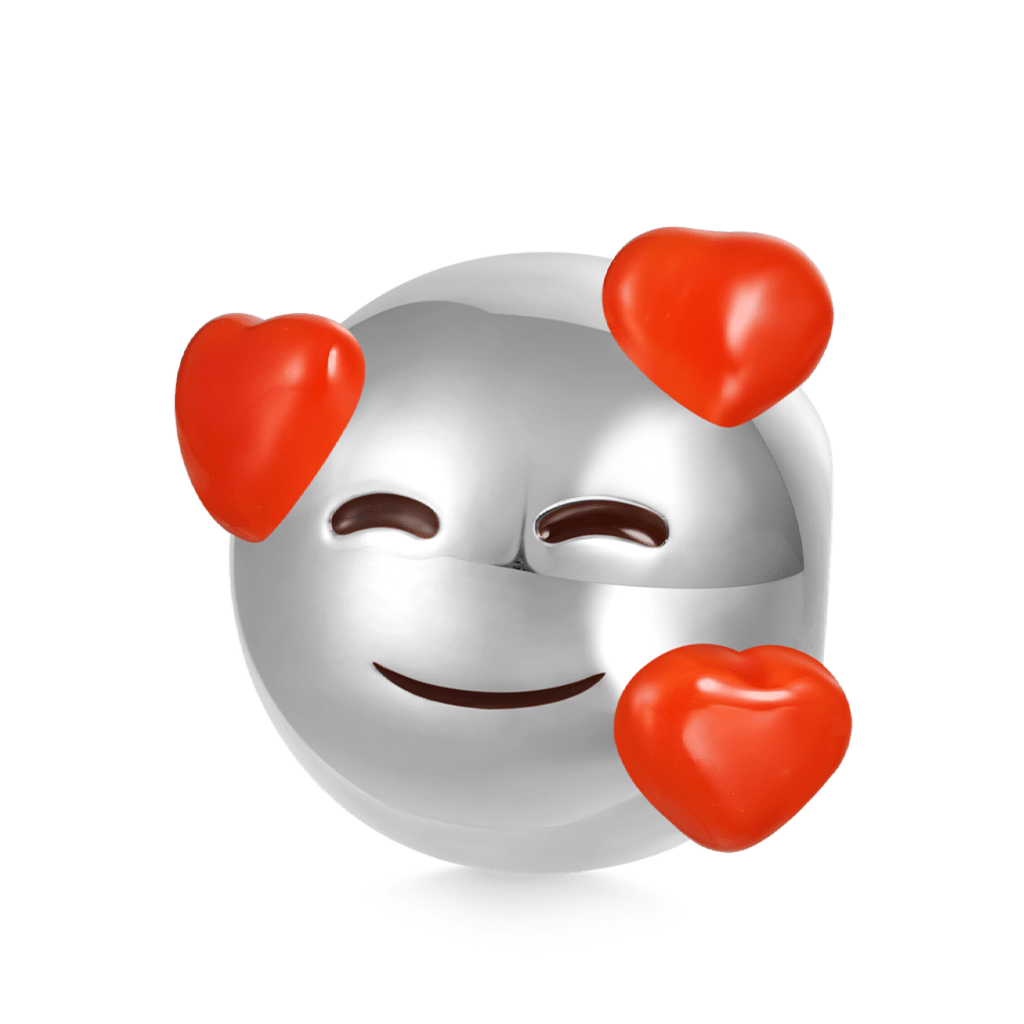 Gnoce emoji Smiling Face with Hearts Charm_2