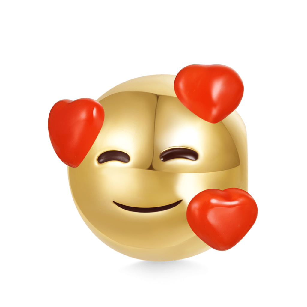 Gnoce emoji Smiling Face with Hearts Charm_1