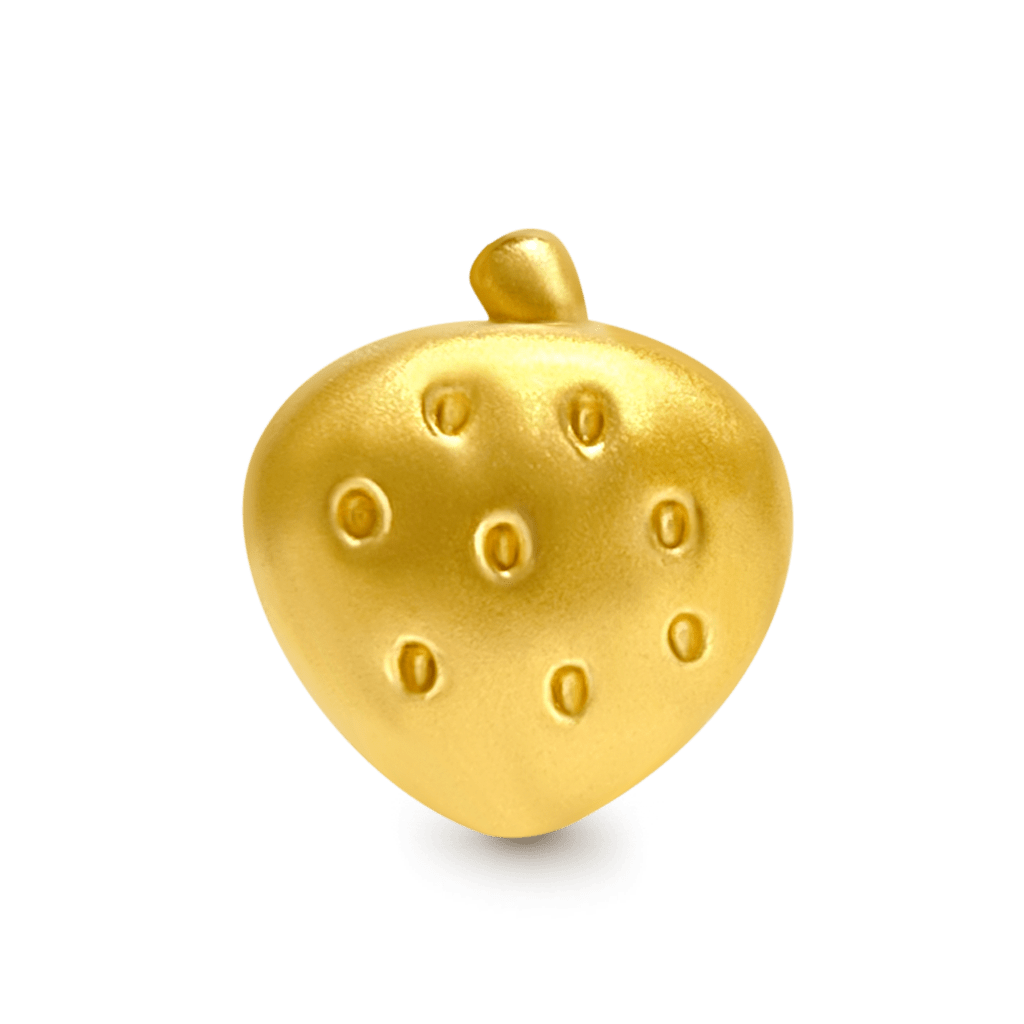 Gnoce Gold Little Strawberry Charm_2