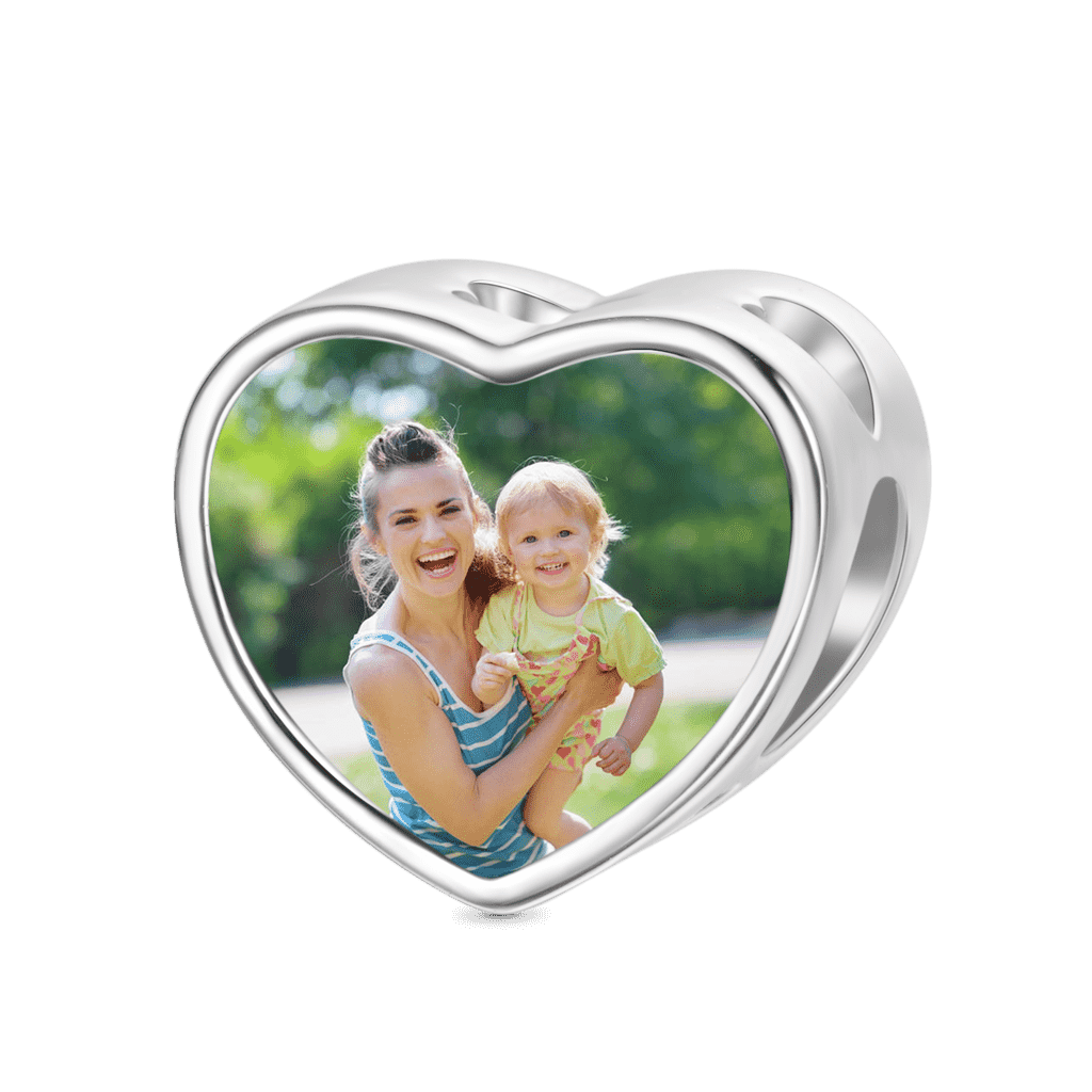Gnoce Multi-layer Heart Personalized Photo Charm_3