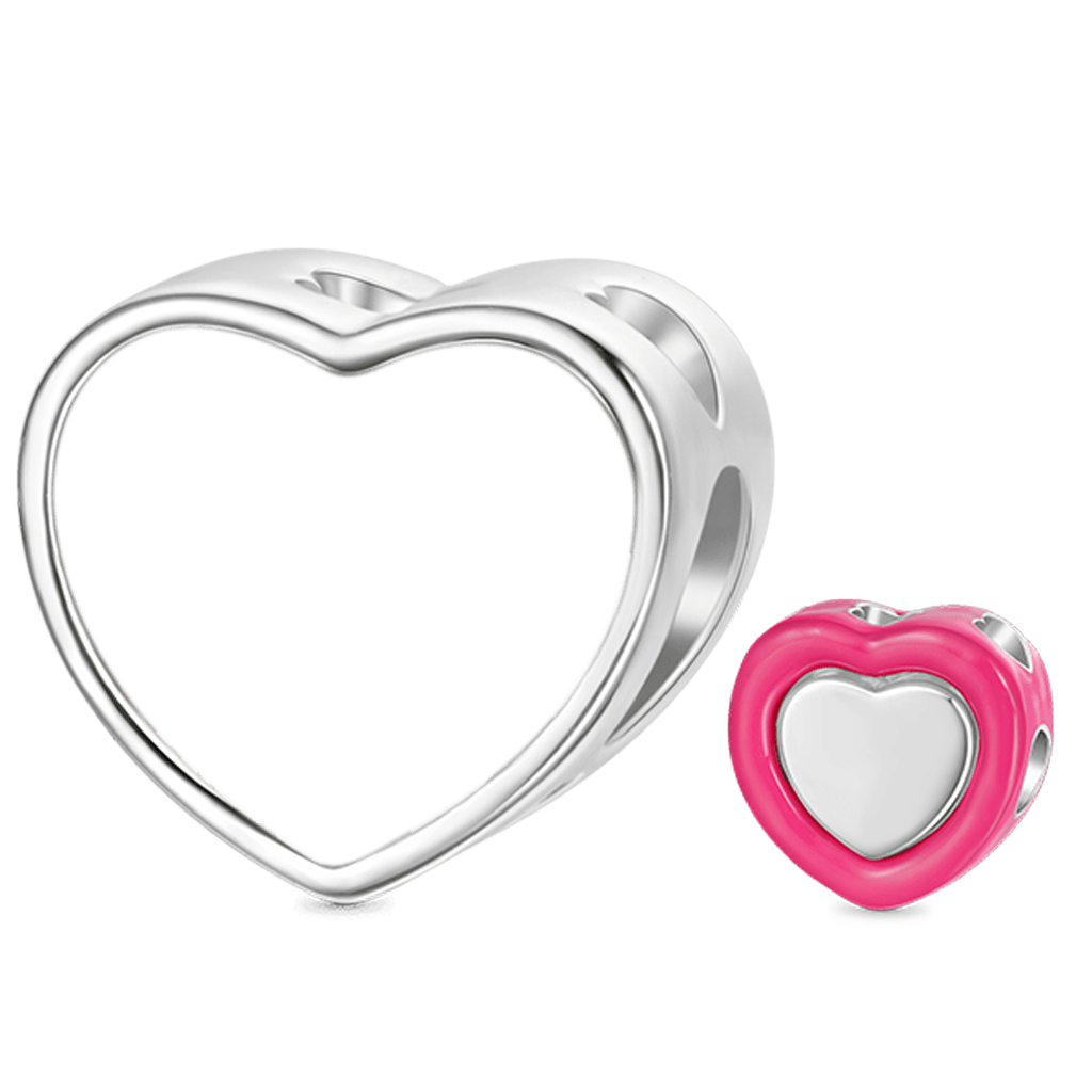 Gnoce Multi-layer Heart Personalized Photo Charm_2