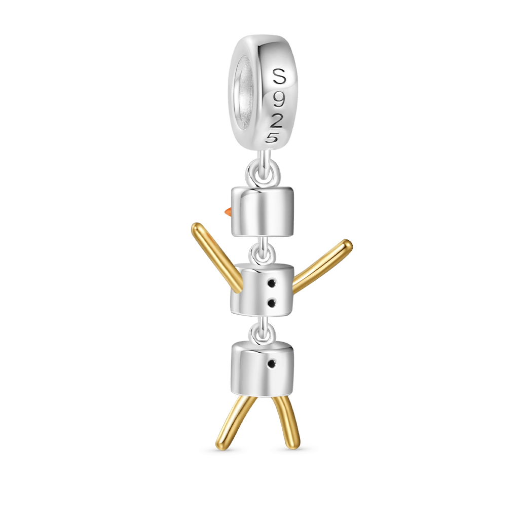 Gnoce Christmas Marshmallow Snowman Pendant Dangle Charm_2