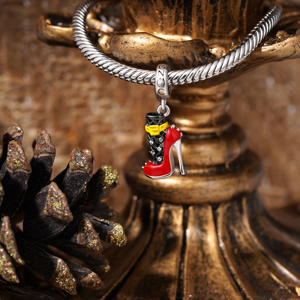 Gnoce Fishnet High Heel Pendant Dangle Charm_3