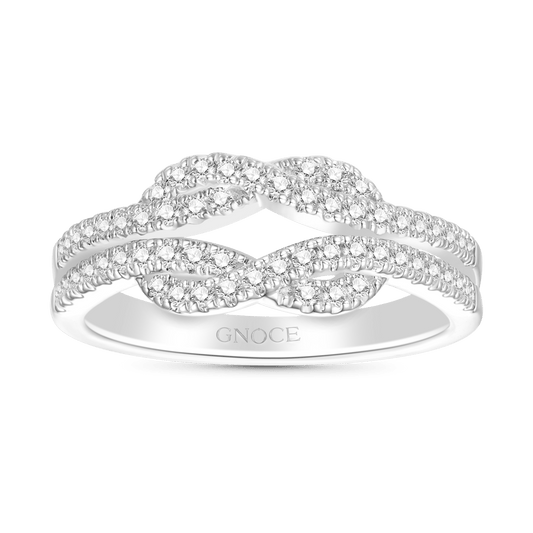 Gnoce Intertwined Infinite Pave White CZ Band Ring_1