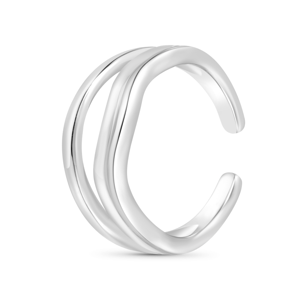 Gnoce Simple Irregular Thin Ring Open Ring_2