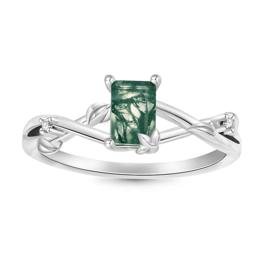 Gnoce Vine Moss Agate Solitaire Ring_1